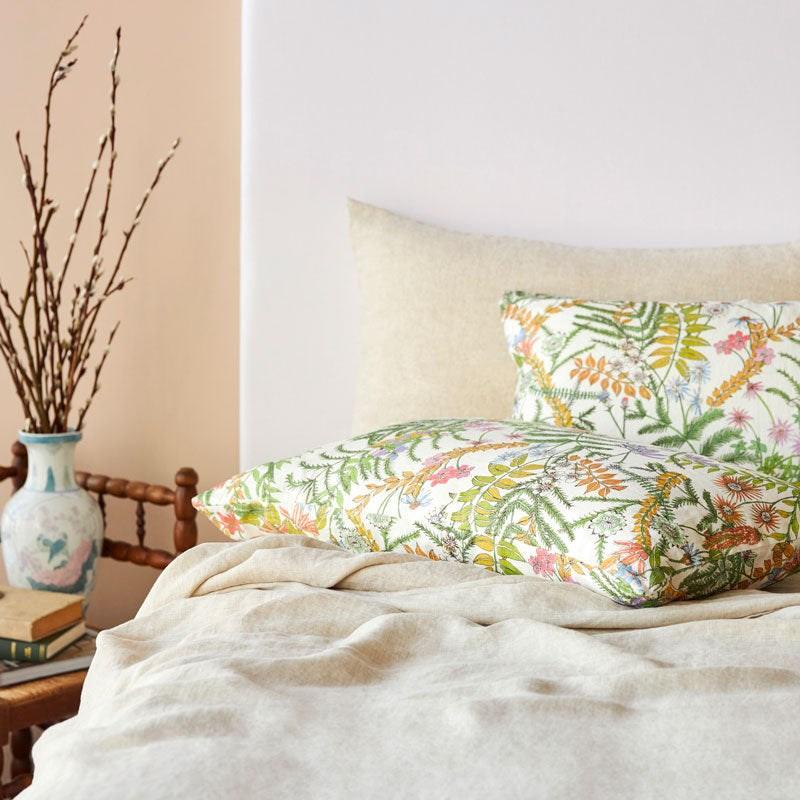 Pure Linen Printed Pillowcase. From $119.95. Available at George Street Linen