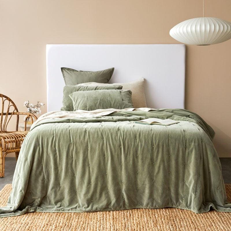 Venus Cotton Velvet Quilted Coverlet. From $359.00. Available at George Street Linen