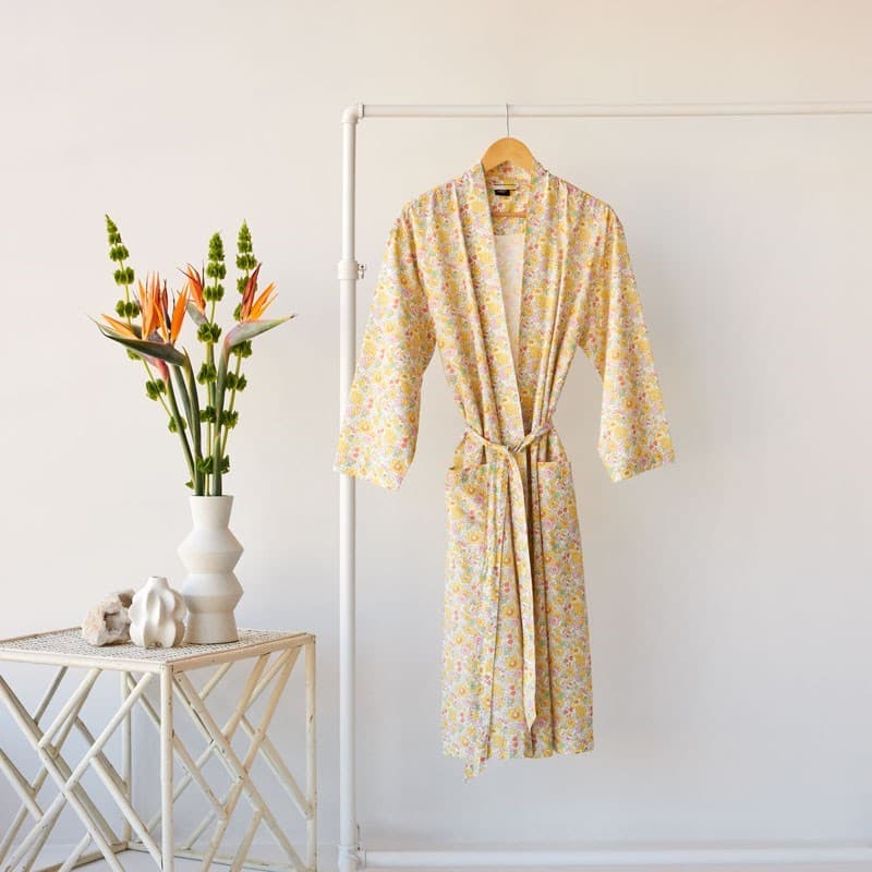 Cotton Printed Bathrobe Made With Liberty Fabric. From $249.00. Available at George Street Linen