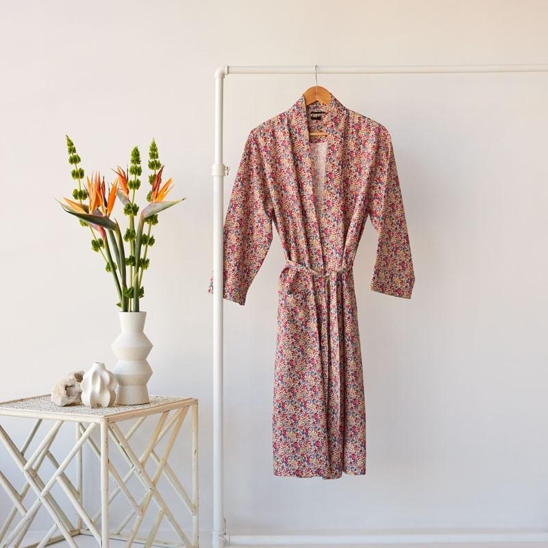 Cotton Printed Bathrobe Made With Liberty Fabric. From $249.00. Available at George Street Linen