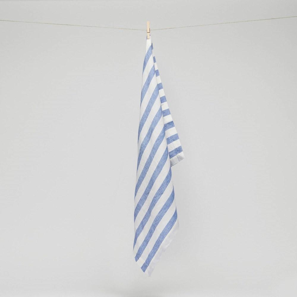 Pure Linen Stripe Tea Towel