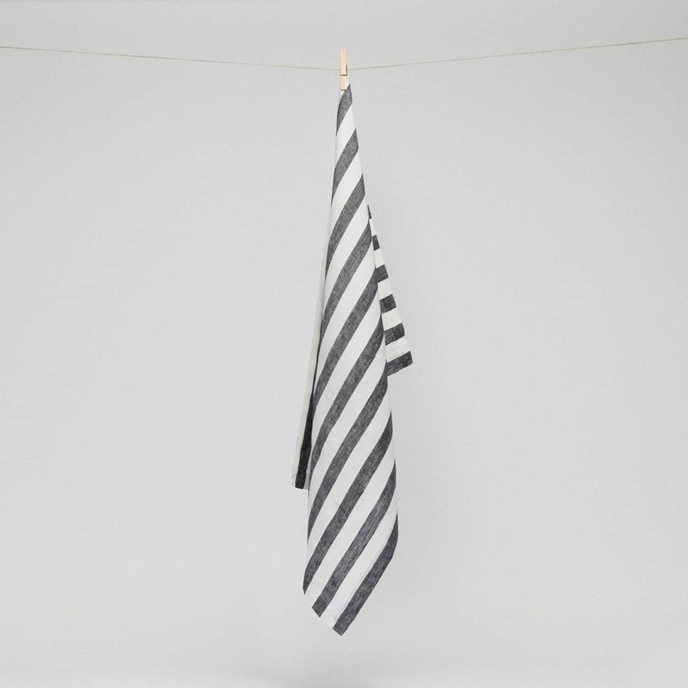 Pure Linen Stripe Tea Towel