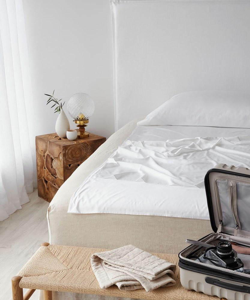 Bamboo Cotton Travel Bed Sheet. From $99.00. Available at George Street Linen