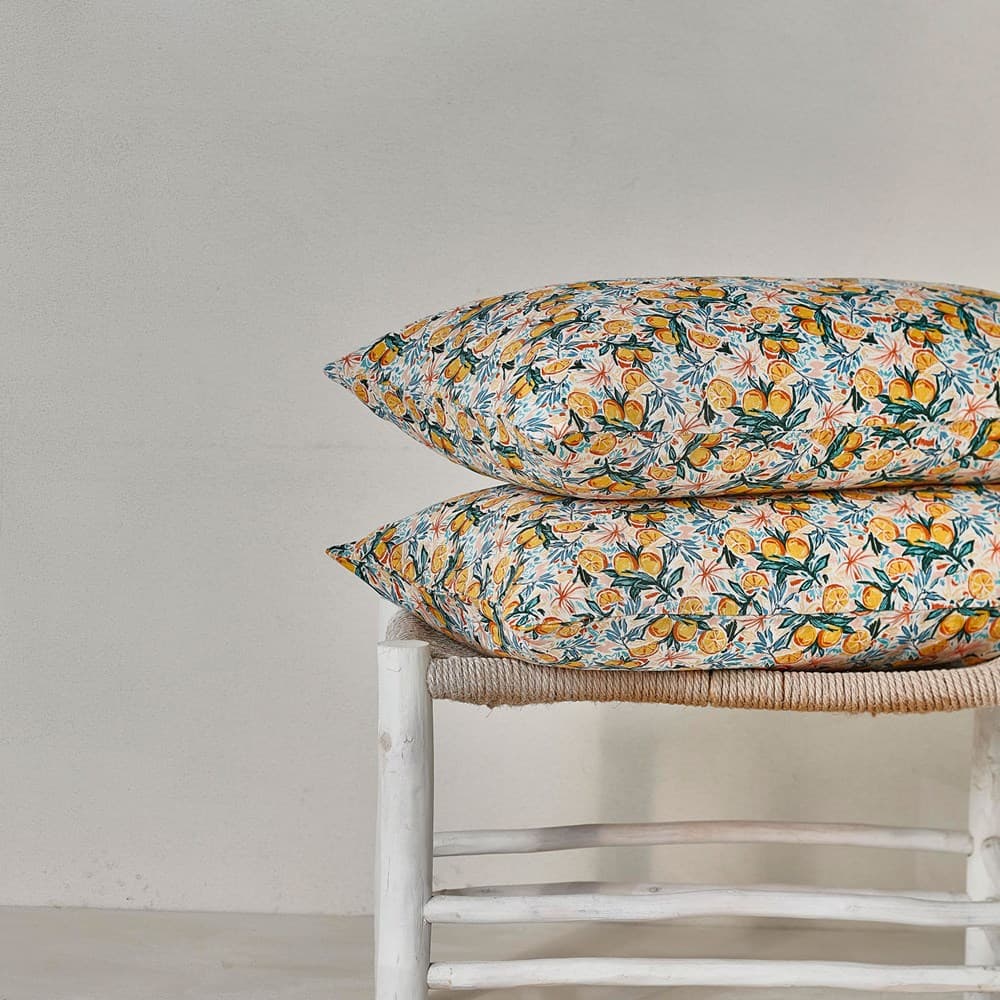 Pure Linen Printed Pillowcase. From $119.95. Available at George Street Linen