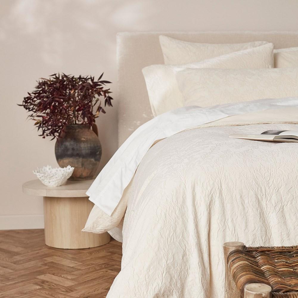 Isabella Cotton Damask Euro Pillowcase. From $59.95. Available at George Street Linen