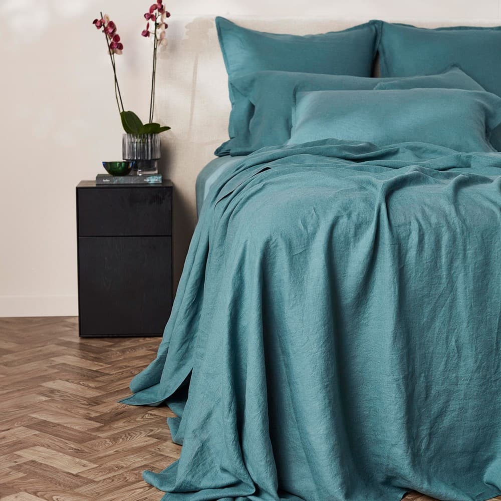 Pure Linen Flat Sheet. From $279.95. Available at George Street Linen