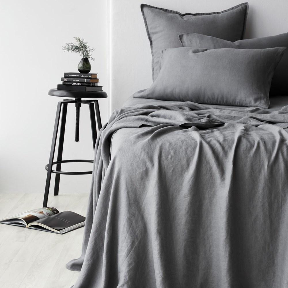 Pure Linen Flat Sheet. From $219.00. Available at George Street Linen