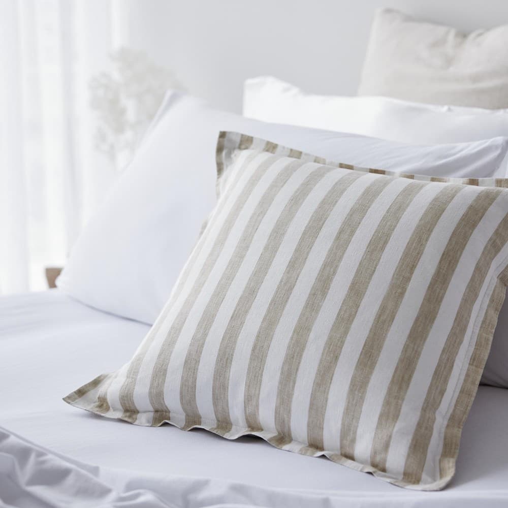 Linen Stripes Cushion Cover. From $89.00. Available at George Street Linen