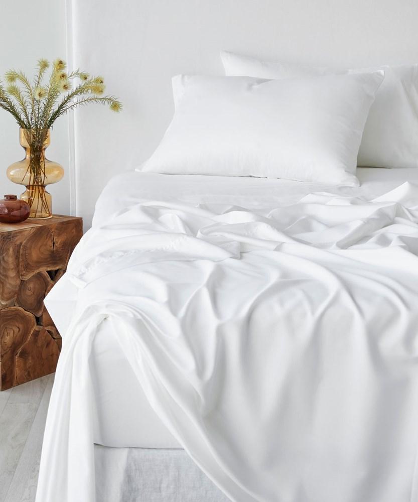 Bamboo Cotton Flat Sheet. From $99.95. Available at George Street Linen