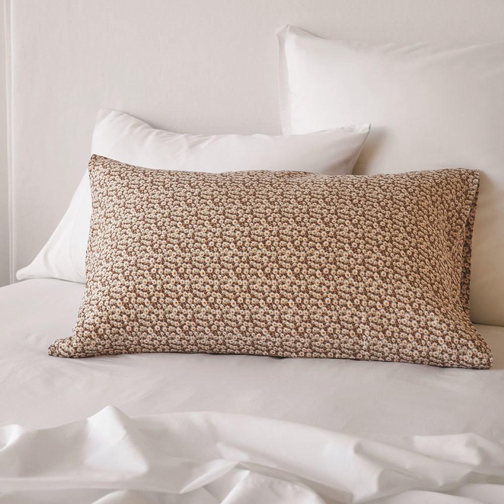 Pure Linen Printed Pillowcase. From $119.95. Available at George Street Linen