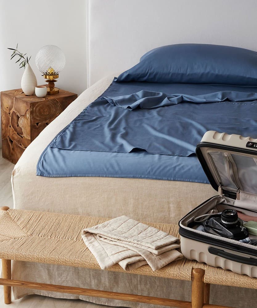 Bamboo Cotton Travel Bed Sheet. From $99.00. Available at George Street Linen